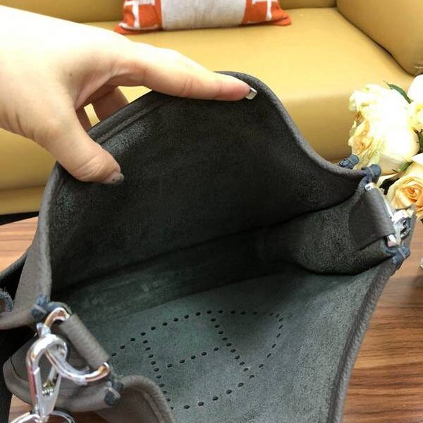 最高等級愛馬仕現貨Evelyne 29cm togo 皮 錫器灰