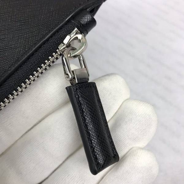 頂級高仿原單prada男士手包專櫃最新款式2NG001黑色/三角嘜義大利頂級原單十字紋牛皮ddprada-10362 5 頂級高仿原單prada男士手包專櫃最新款式2NG001黑色/三角嘜義大利頂級原單十字紋牛皮ddprada-10362