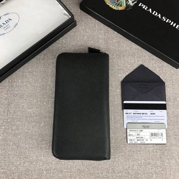 原單1:1原單prada爆款男士單拉鏈錢包2ML317黑色/邊角散字嘜義大利頂級原單十字紋牛皮ddprada-10382 2 原單1:1原單prada爆款男士單拉鏈錢包2ML317黑色/邊角散字嘜義大利頂級原單十字紋牛皮ddprada-10382