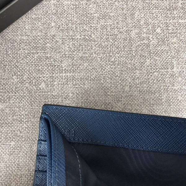 最高等級A貨原單prada男士短款錢夾2M0513黑色+藍色/邊角散字嘜義大利頂級原單十字紋牛皮ddprada-10383 8 最高等級A貨原單prada男士短款錢夾2M0513黑色+藍色/邊角散字嘜義大利頂級原單十字紋牛皮ddprada-10383