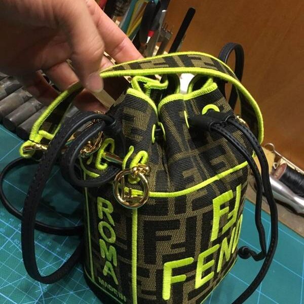 頂級頂級高仿包包包芬迪頂級頂級高仿包包包Fendi Mon Trésor 織布刺繡mini水桶包fendi-11622