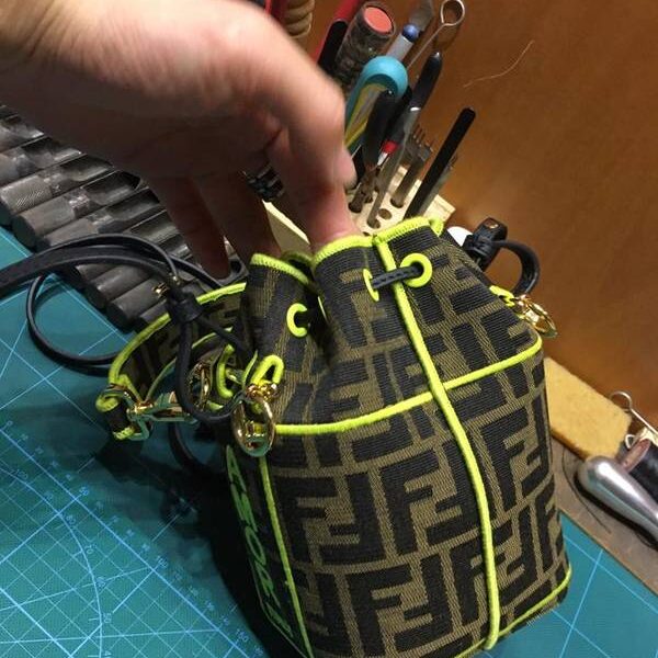 頂級頂級高仿包包包芬迪頂級頂級高仿包包包Fendi Mon Trésor 織布刺繡mini水桶包fendi-11622