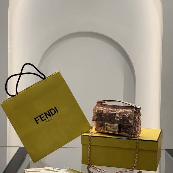高仿精品推薦芬迪頂級頂級高仿包包包亮片玫瑰金珠片fendi-11778