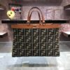 原單芬迪頂級頂級高仿包包包FENDI芬迪PEEKABOO X-TOTE 綠色帆布手袋fendi-11885