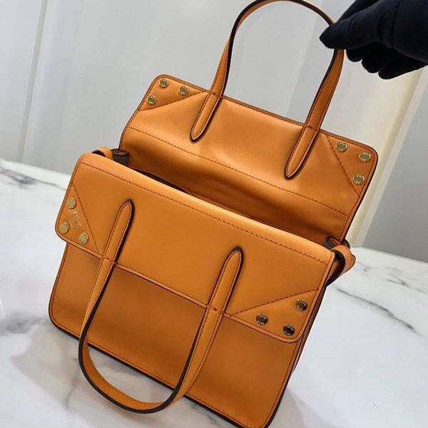 原单包包芬迪頂級頂級高仿包包包FENDI filp bag迷你手袋純手工小牛皮fendi-11910