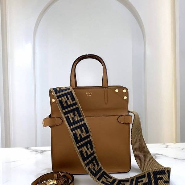 名牌高仿芬迪頂級頂級高仿包包包FENDI filp bag迷你手袋純手工小牛皮fendi-11911