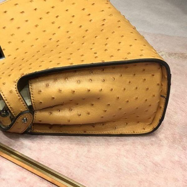 頂級1：1芬迪peekaboo mini鴕鳥皮配羊皮fendi-11952