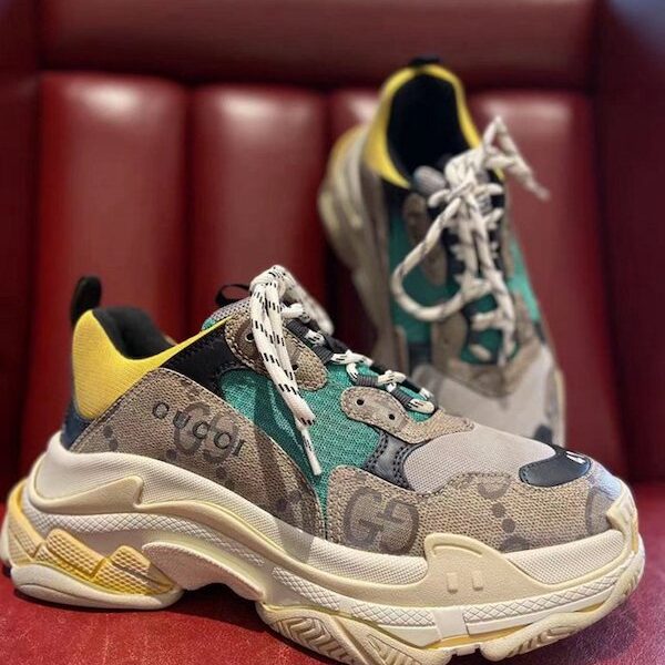 BALENCIAGA Gucci聯名Triples 精仿鞋 真氣墊水晶老爹鞋