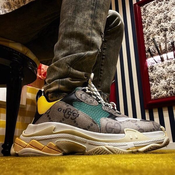 BALENCIAGA Gucci聯名Triples 精仿鞋 真氣墊水晶老爹鞋