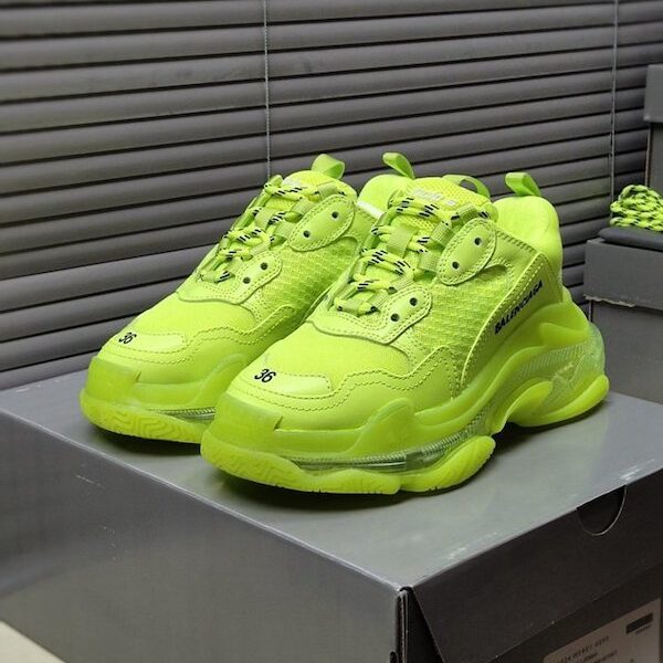 頂級高仿鞋推薦 巴黎世家Balenciaga TriPle S 巴黎氣墊 “螢光黃”