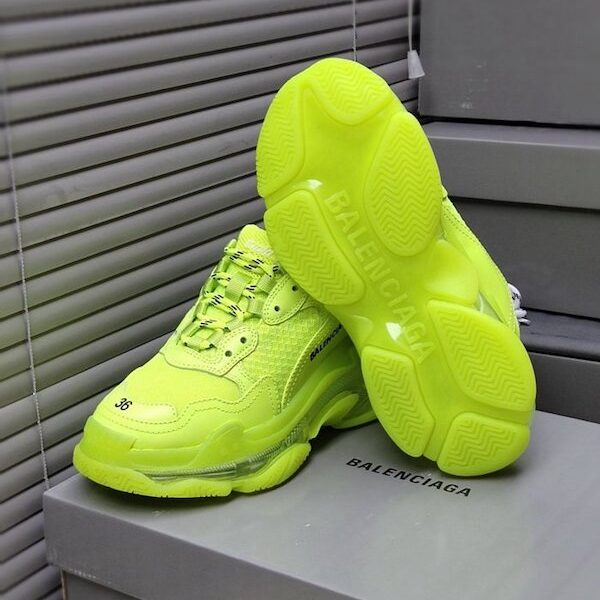 頂級高仿鞋推薦 巴黎世家Balenciaga TriPle S 巴黎氣墊 “螢光黃”