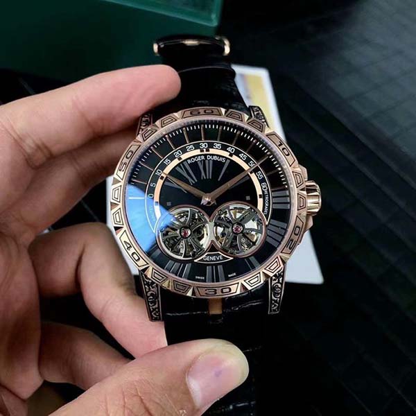 頂級復刻手表名表Roger Dubuis羅傑杜彼(豪爵)Excalibur 46系列,Tourbillon雙飛行陀飛輪動能顯示腕表 6 頂級復刻手表名表Roger Dubuis羅傑杜彼(豪爵)Excalibur 46系列,Tourbillon雙飛行陀飛輪動能顯示腕表