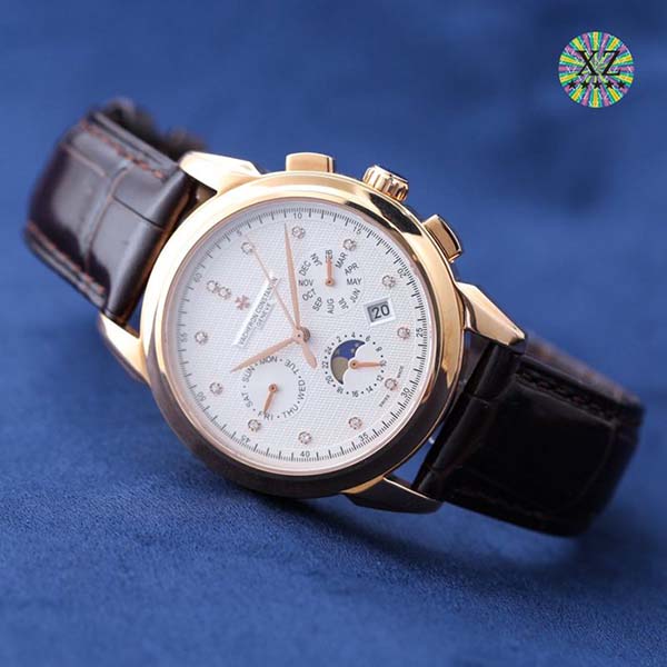 高仿江詩丹頓【VACHERON CONSTANTIN】傳襲系列男士腕表全新複雜日月星辰多功能腕表