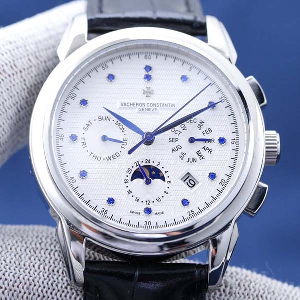 假錶江詩丹頓【VACHERON CONSTANTIN】傳襲系列男士腕表全新複雜日月星辰多功能腕表