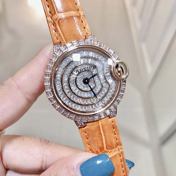 a貨手表Cartier-卡地亞藍氣球方鑽滿天星女士腕表 2 a貨手表Cartier-卡地亞藍氣球方鑽滿天星女士腕表