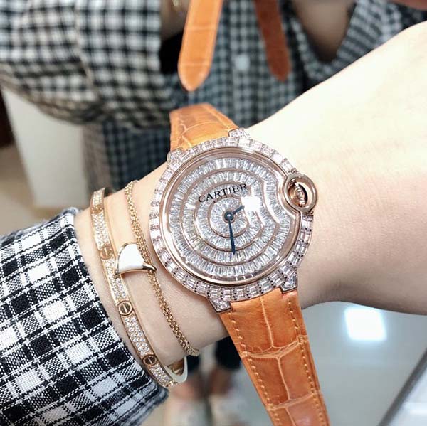 a貨手表Cartier-卡地亞藍氣球方鑽滿天星女士腕表 9 a貨手表Cartier-卡地亞藍氣球方鑽滿天星女士腕表