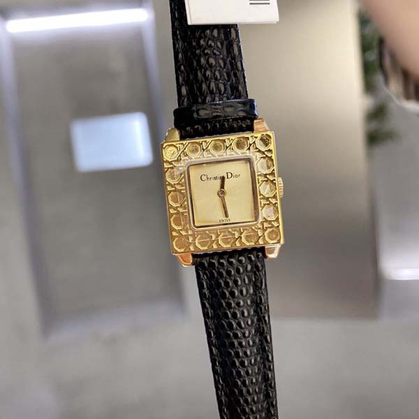 腕表a貨Vintage Dior 藤格紋方錶盤Dior的腕表