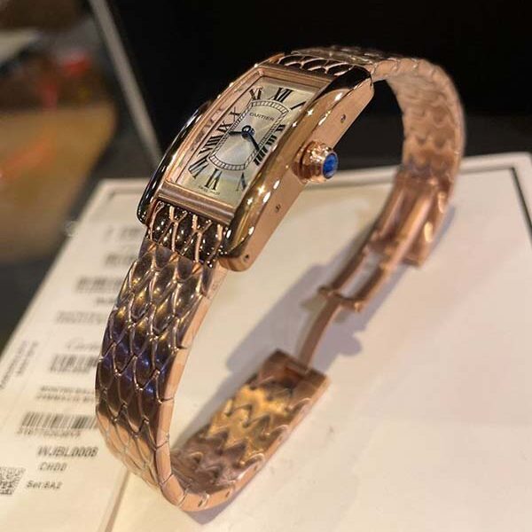 手表頂級原單卡地亞-Cartier Tank Américaine腕表瑞士石英機芯
