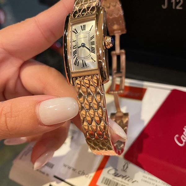 手表頂級原單卡地亞-Cartier Tank Américaine腕表瑞士石英機芯