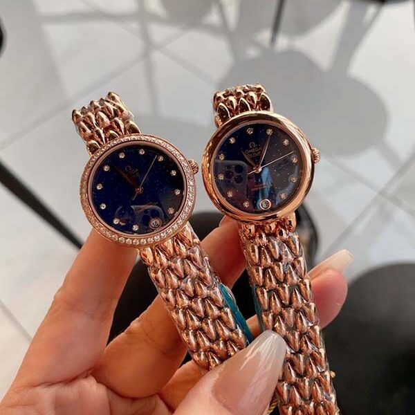 女士腕表精品歐米茄-OMEGA 升級版OMEGA典雅系列「露珠」連結成一條光華奪目的錶鏈