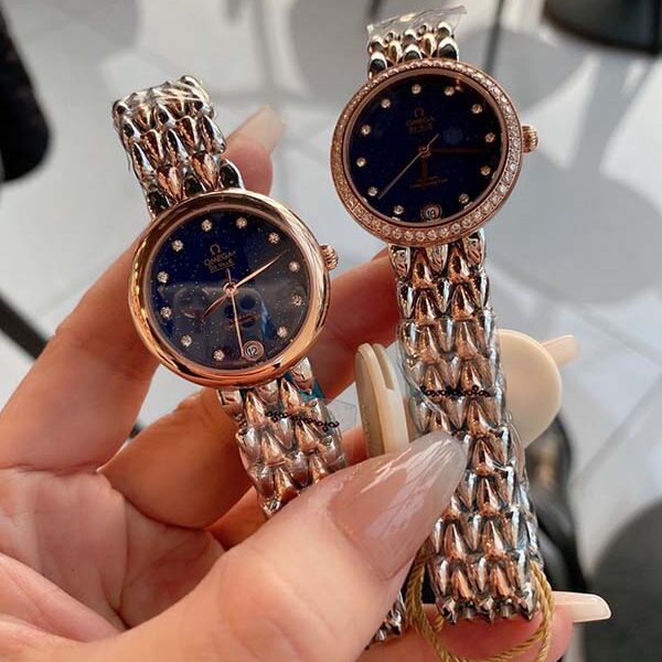 女士腕表精品歐米茄-OMEGA 升級版OMEGA典雅系列「露珠」連結成一條光華奪目的錶鏈