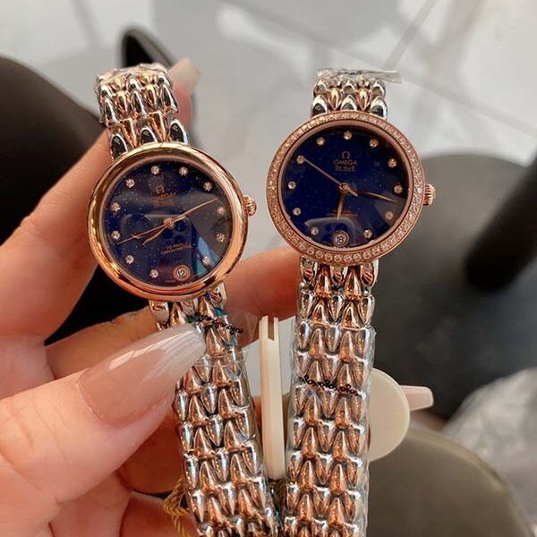 女士腕表精品歐米茄-OMEGA 升級版OMEGA典雅系列「露珠」連結成一條光華奪目的錶鏈