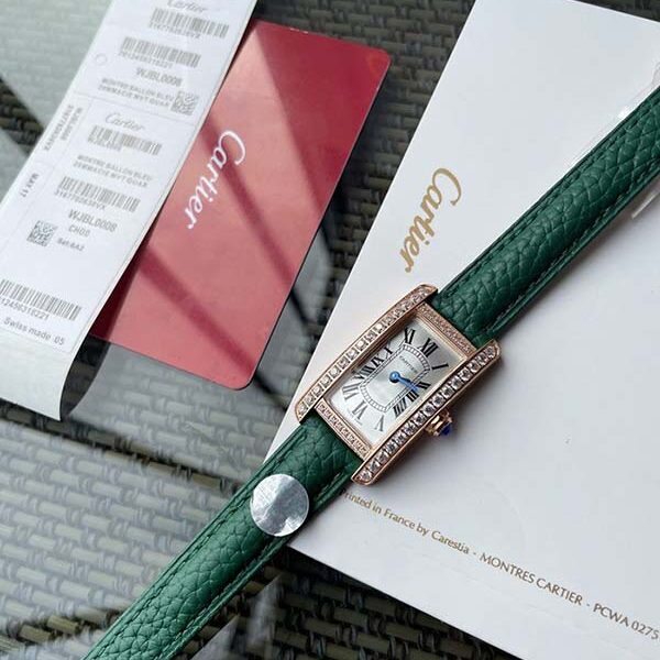 男士高仿手表卡地亞-Cartier Tank Américaine腕表瑞士石英機芯
