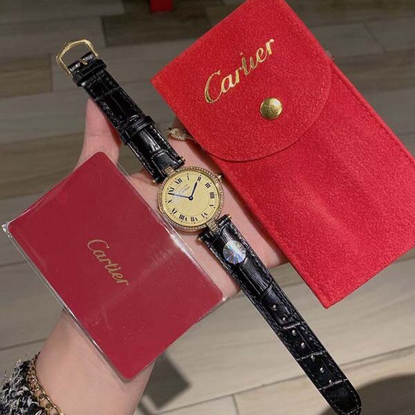 精仿腕表Cartier卡地亞鑽圈圓盤中古腕表