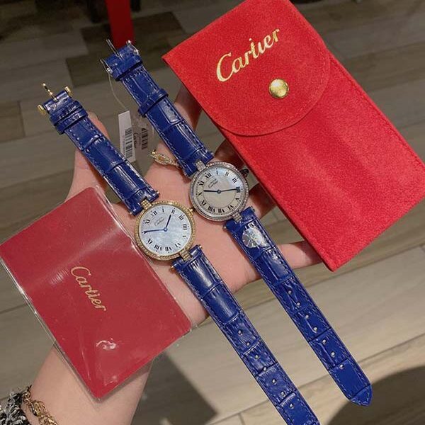 一比一高仿手表Cartier卡地亞鑽圈圓盤中古腕表