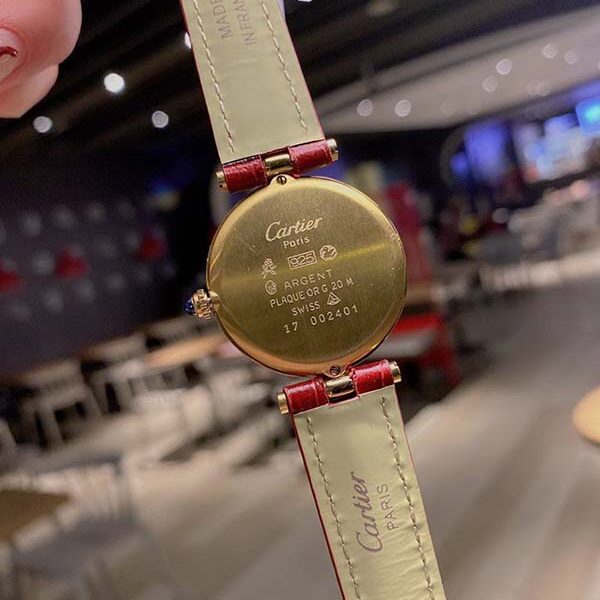 a貨手表Cartier卡地亞鑽圈圓盤中古腕表