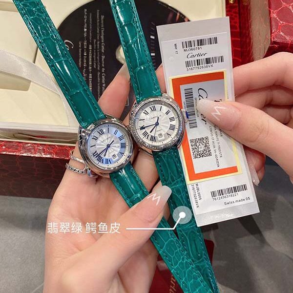 假錶高品質卡卡鑰匙系列卡地亞阿拉伯數字時標和劍形藍鋼指針進口原裝石英機芯
