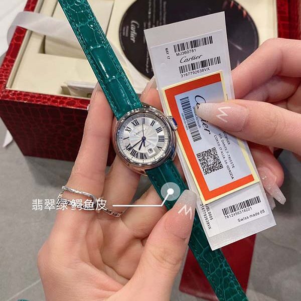 假錶高品質卡卡鑰匙系列卡地亞阿拉伯數字時標和劍形藍鋼指針進口原裝石英機芯