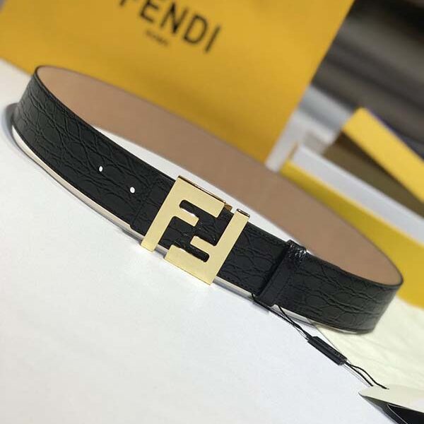 男精品皮帶 fendi標誌造型寬皮帶