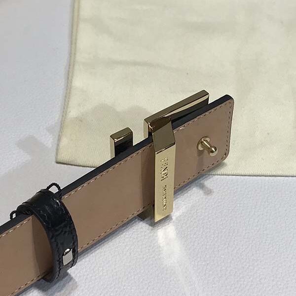 男精品皮帶 fendi標誌造型寬皮帶
