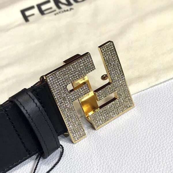 男士皮帶 高仿fendi 原單滿星鑽釕鈀電鍍F扣