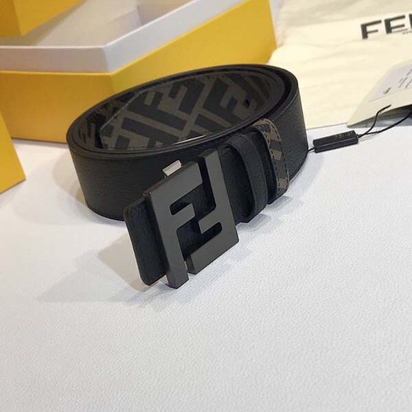 皮帶1：1 fendi 鉚釘標誌造型寬皮帶