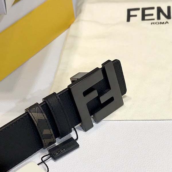 皮帶1：1 fendi 鉚釘標誌造型寬皮帶