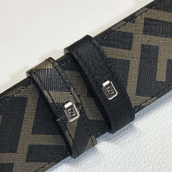 皮帶1：1 fendi 鉚釘標誌造型寬皮帶