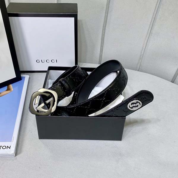 高仿Gucci 牛皮熱 大G花紋腰帶 3 高仿Gucci 牛皮熱 大G花紋腰帶