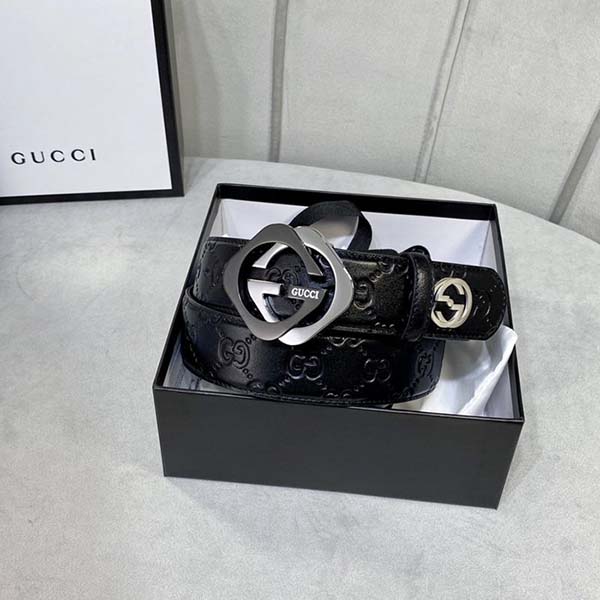 高仿Gucci 牛皮熱 大G花紋腰帶 8 高仿Gucci 牛皮熱 大G花紋腰帶