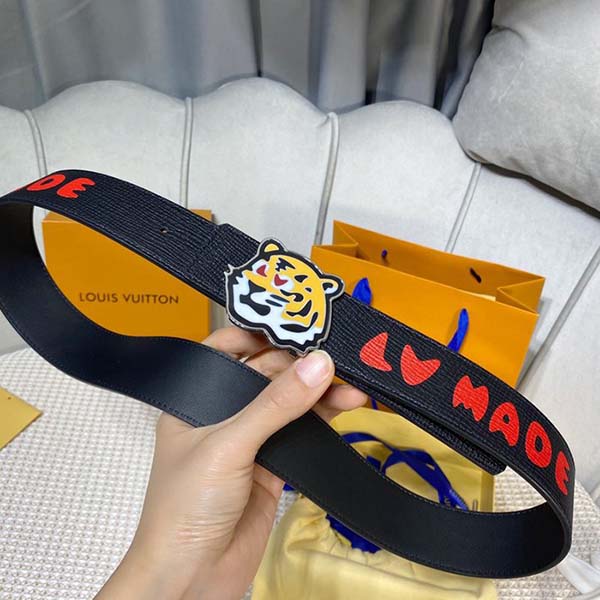 高仿lv 早春新品腰帶系列 虎頭皮帶