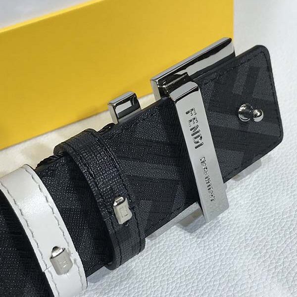 高仿新款fendi 鉚釘扣皮帶