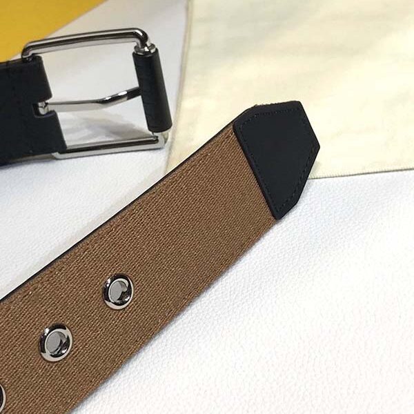 高仿精品店 fendi寬滾筒針扣 原版小牛皮皮帶