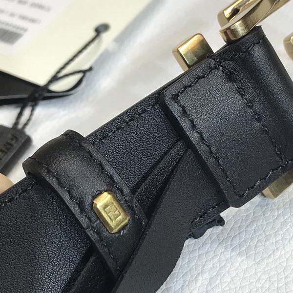 fendi原單進口雙面牛皮 釕鈀電鍍皮帶