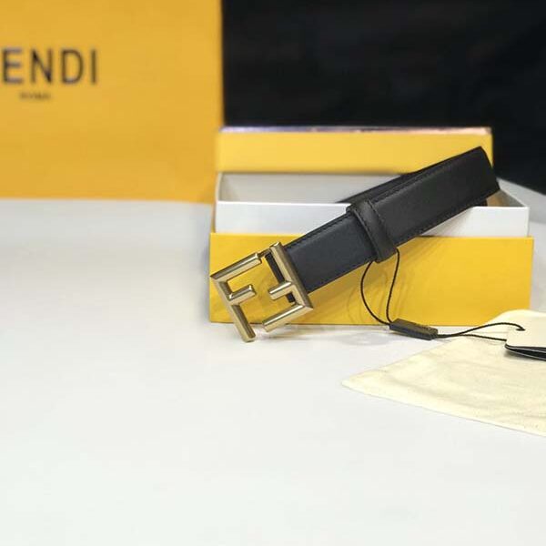 fendi原單進口雙面牛皮 釕鈀電鍍皮帶