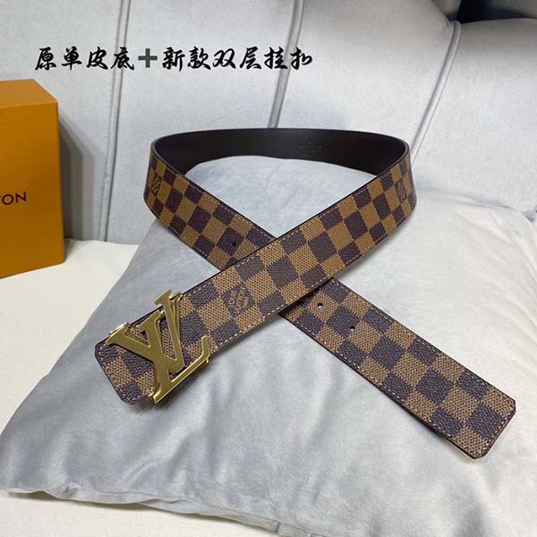 一比一精仿 lv早春新品皮帶系列 雙拼視覺效果