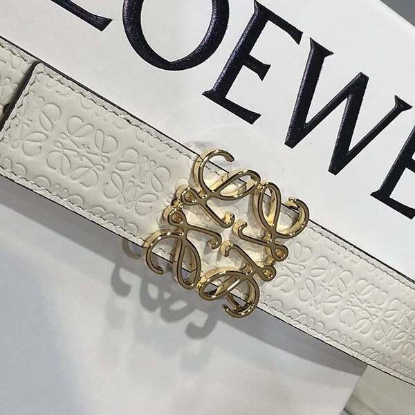 loewe頂級原單皮帶 原單進口雙面頭層牛皮 釕鈀扣
