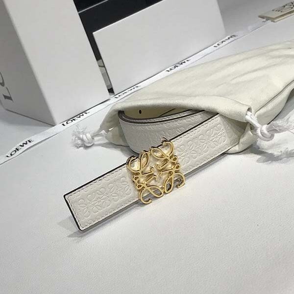 loewe頂級原單皮帶 原單進口雙面頭層牛皮 釕鈀扣