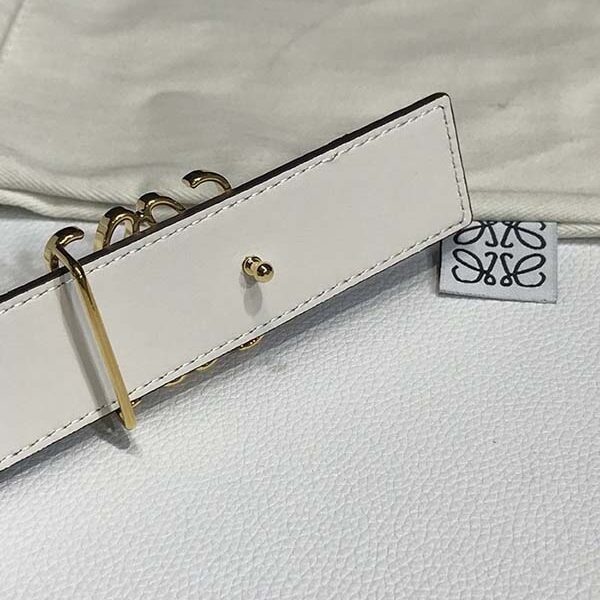 loewe頂級原單皮帶 原單進口雙面頭層牛皮 釕鈀扣