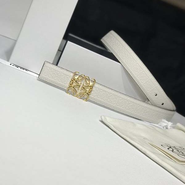 loewe頂級原單皮帶 原單進口雙面頭層牛皮 釕鈀扣